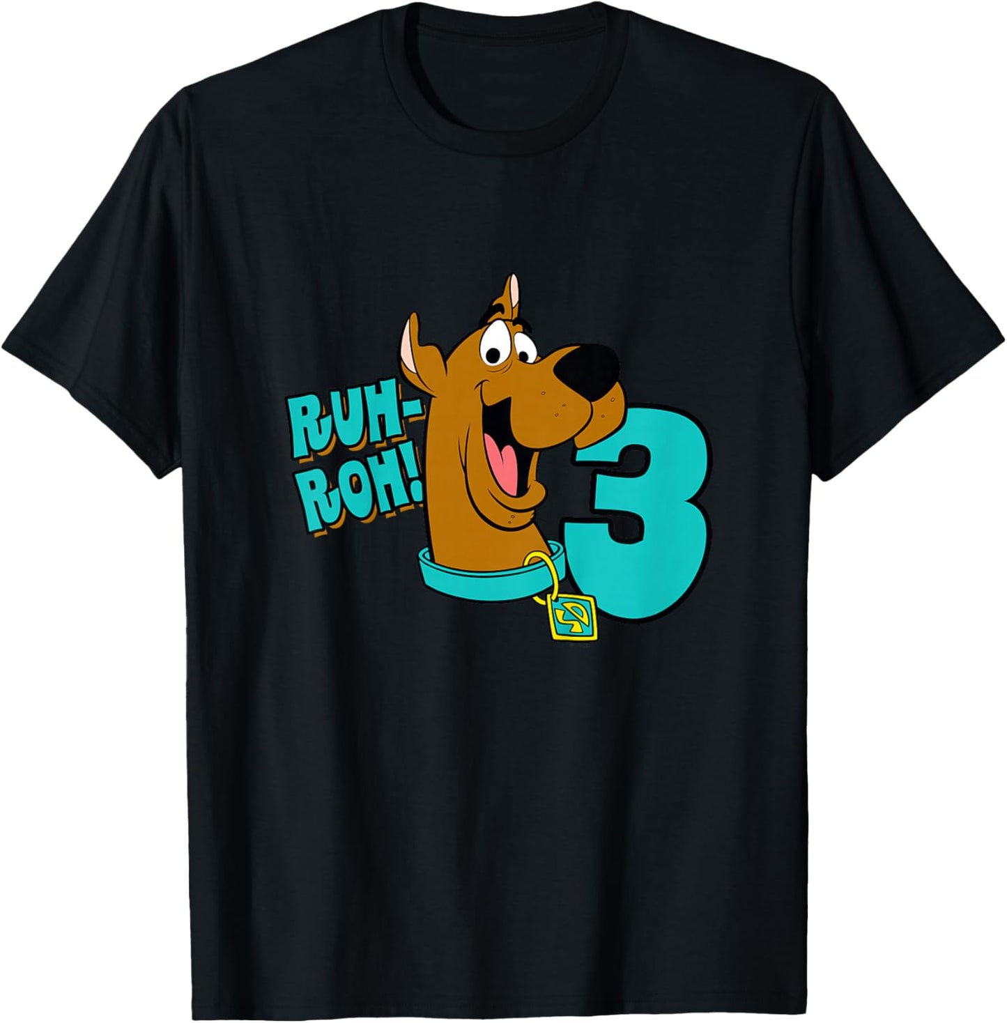 Kids Scooby-Doo 3rd Birthday Ruh-Roh! I'm 3! T-Shirt - T-Shirt | Black