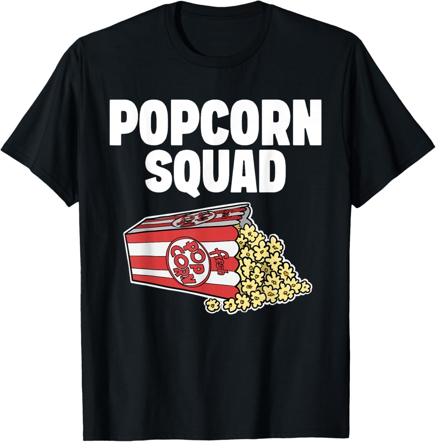 Popcorn Squad T-Shirt - T-Shirt | Black