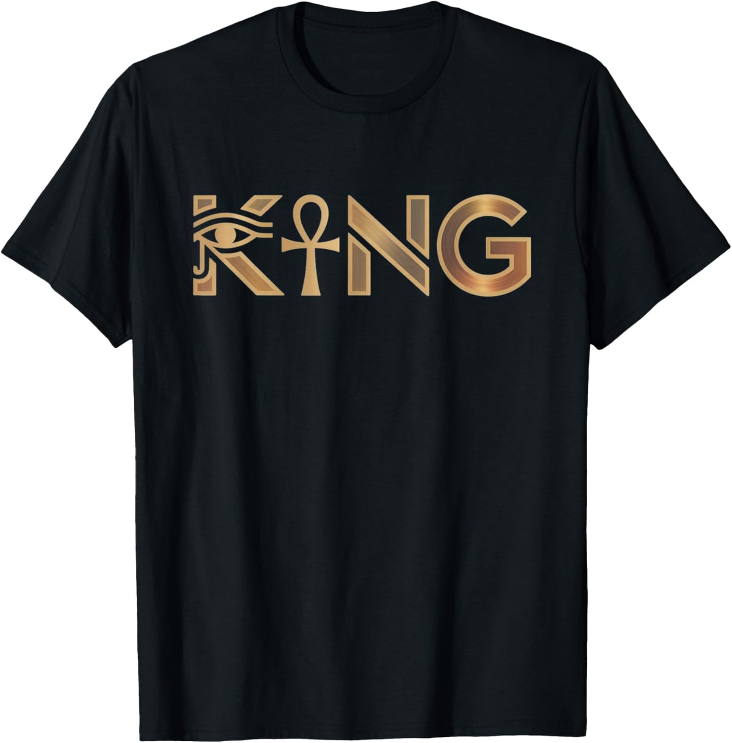 Black King Kemetic Ankh African Pride T-Shirt - T-Shirt | Black