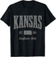 Kansas Sunflower State Map Est. 1861 Pride T-Shirt - T-Shirt | Black