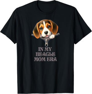 In My Beagle Mom Era T-Shirt - T-Shirt | Black