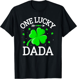One Lucky Dada Matching St Patrick's Day T-Shirt - T-Shirt | Black