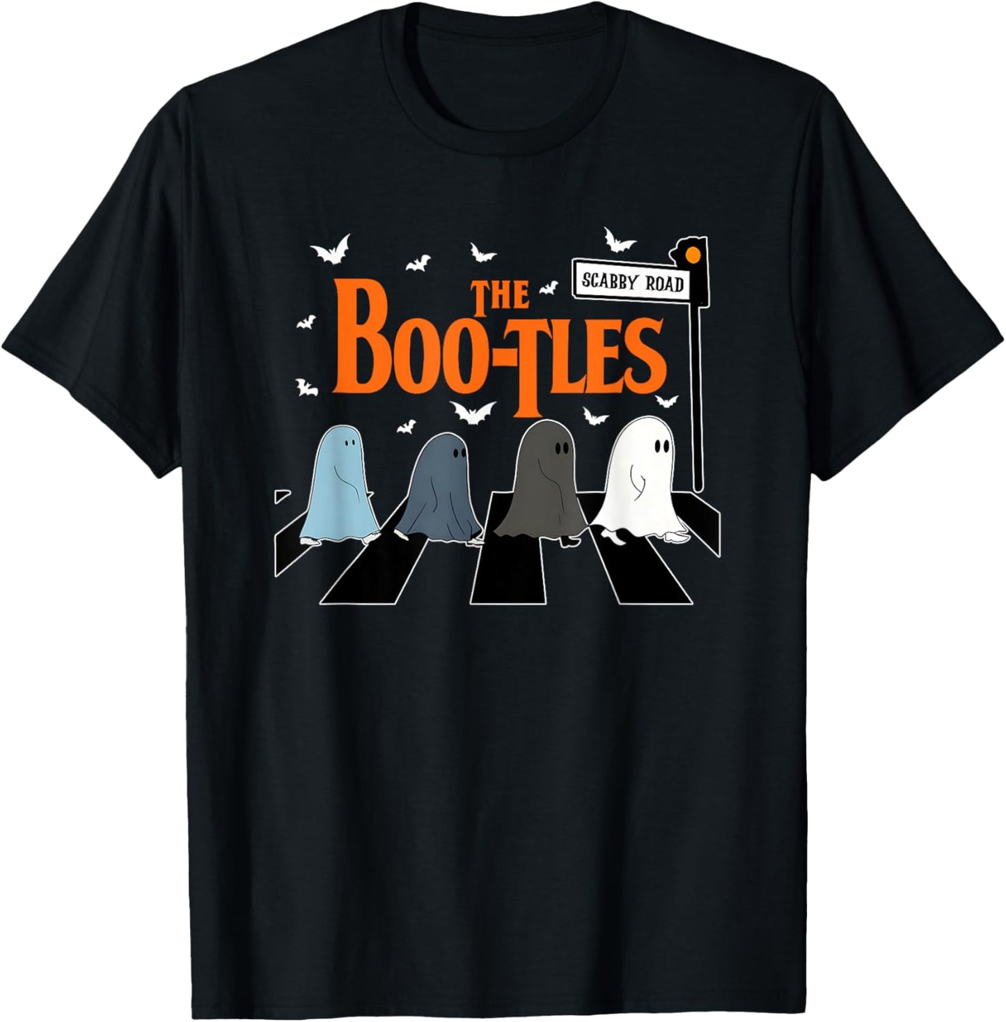The Boo-tles, Funny Boo Halloween, Ghost Witchy Halloween T-Shirt - T-Shirt | Black