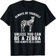 Funny Zebra Art Women Kids Zoo Animal Safari Zebra T-Shirt - T-Shirt | Black