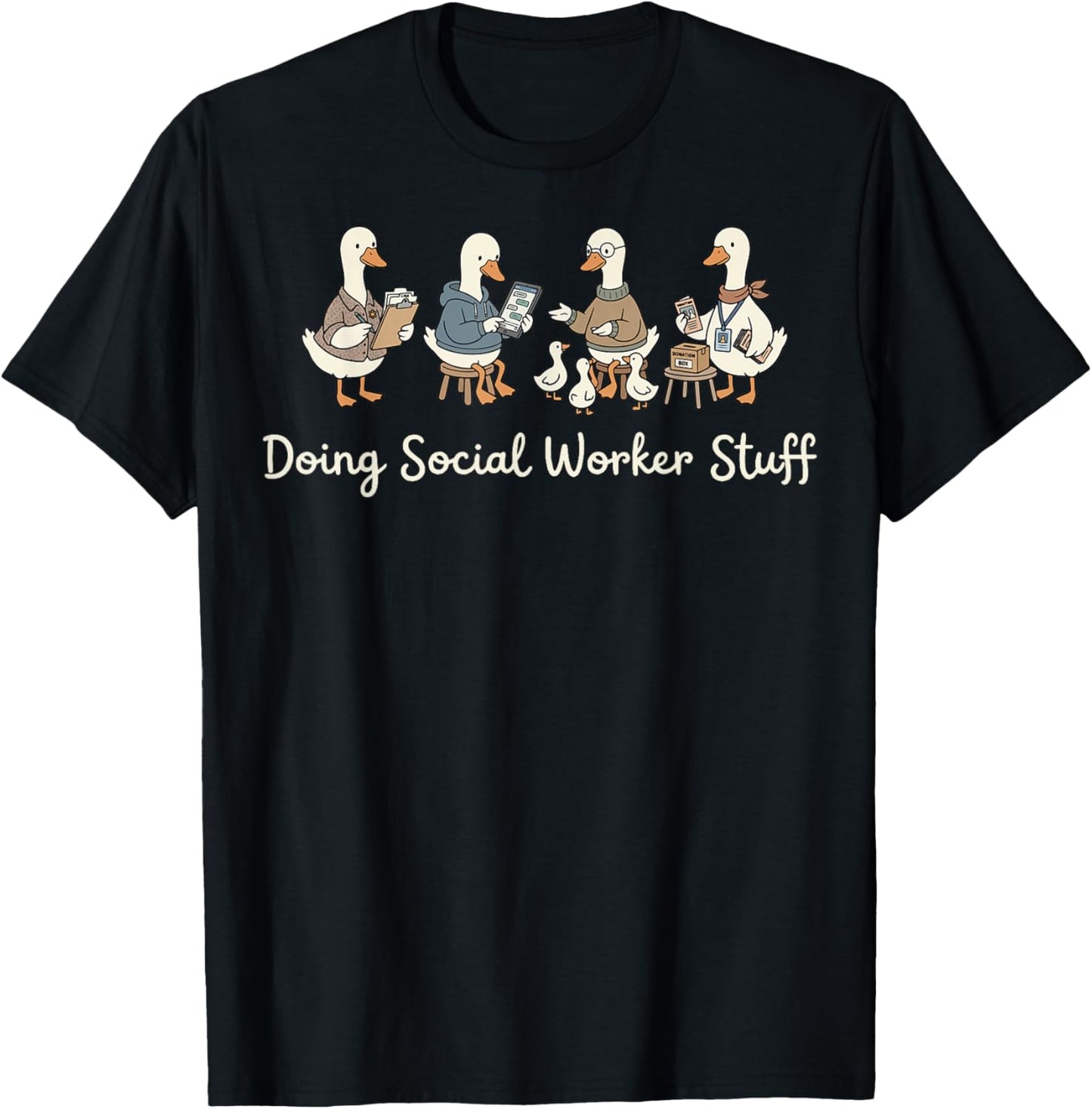 Doing Social Worker Stuff T-Shirt - T-Shirt | Black