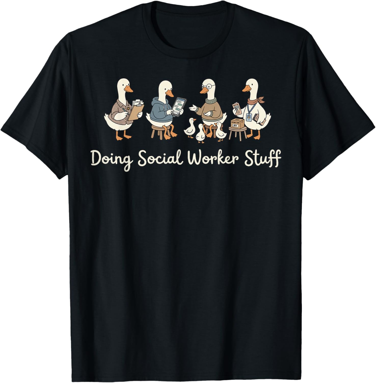 Doing Social Worker Stuff T-Shirt - T-Shirt | Black