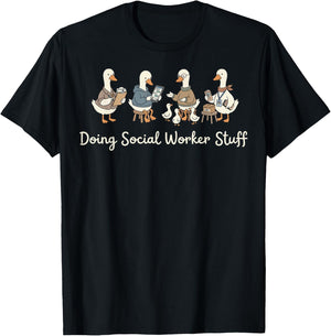Doing Social Worker Stuff T-Shirt - T-Shirt | Black