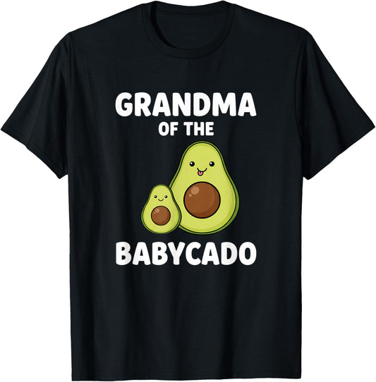 Grandparent Grandma of The Babycado Avocado Design T-Shirt - T-Shirt | Black