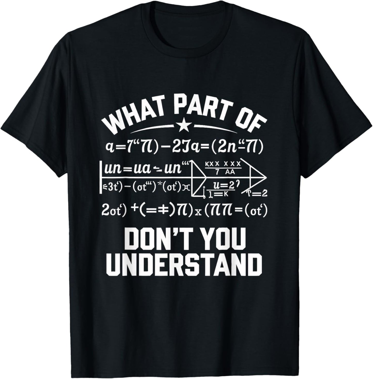 What Part Of Don't You Understand Math Teacher T-Shirt - T-Shirt | Black