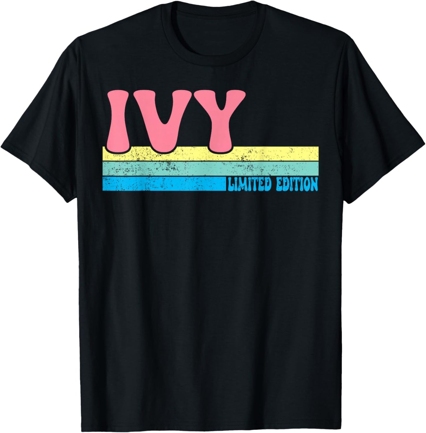 IVY Name Personalized Cute Idea Groovy Women IVY T-Shirt - T-Shirt | Black