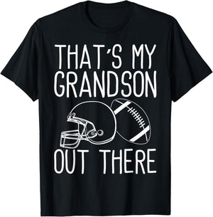 Grandson Football That's My Grandson Out There Football T-Shirt - T-Shirt | Black