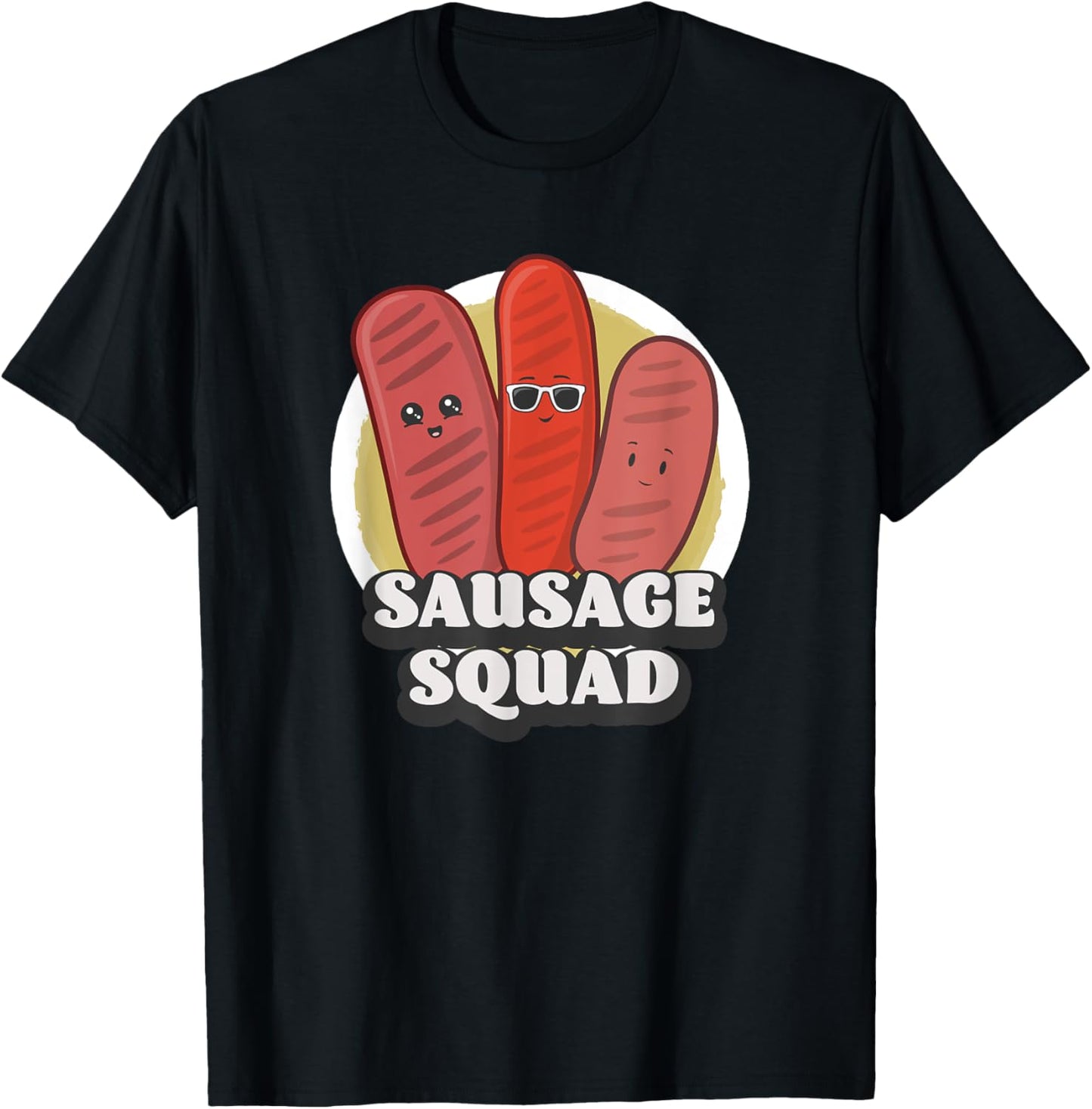 Sausage Squad Funny BBQ Sausage Lover T-Shirt - T-Shirt | Black
