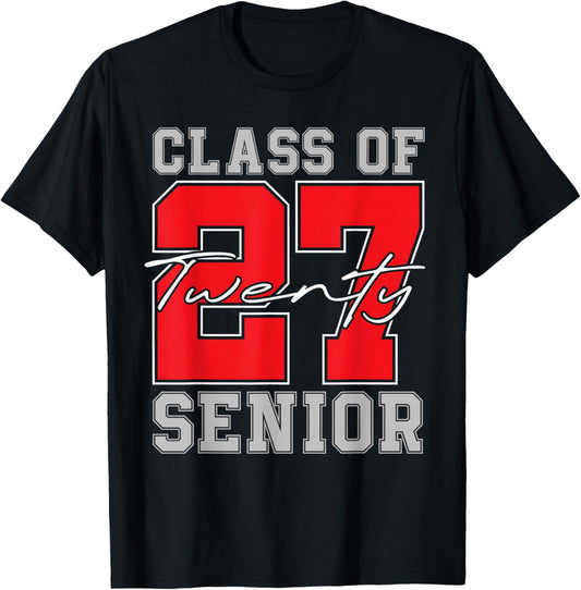 Class of 27 Senior 2027 Graduation T-Shirt - T-Shirt | Black