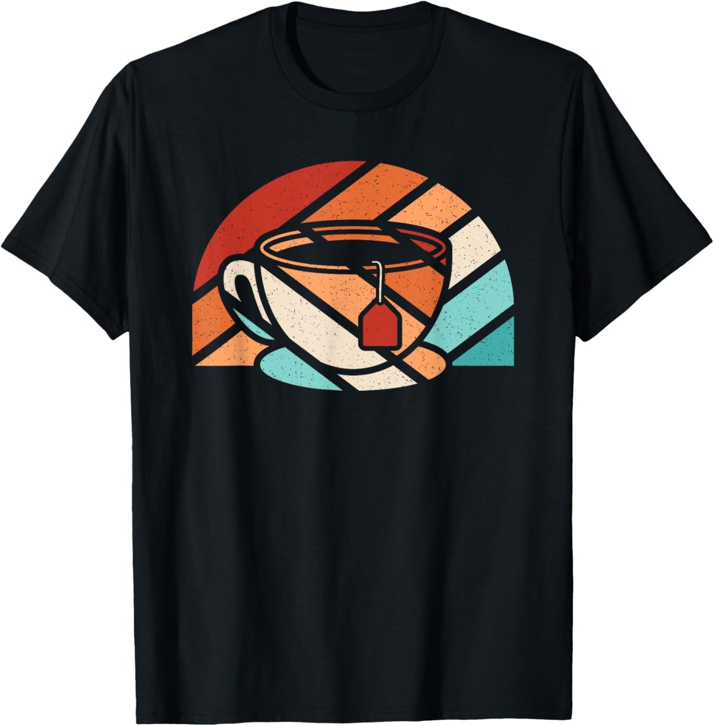 Cup Of Tea Retro Tea Lover T-Shirt - T-Shirt | Black