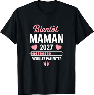 Femme Future Maman 2027 Bientot Maman 2027 T-Shirt - T-Shirt | Black