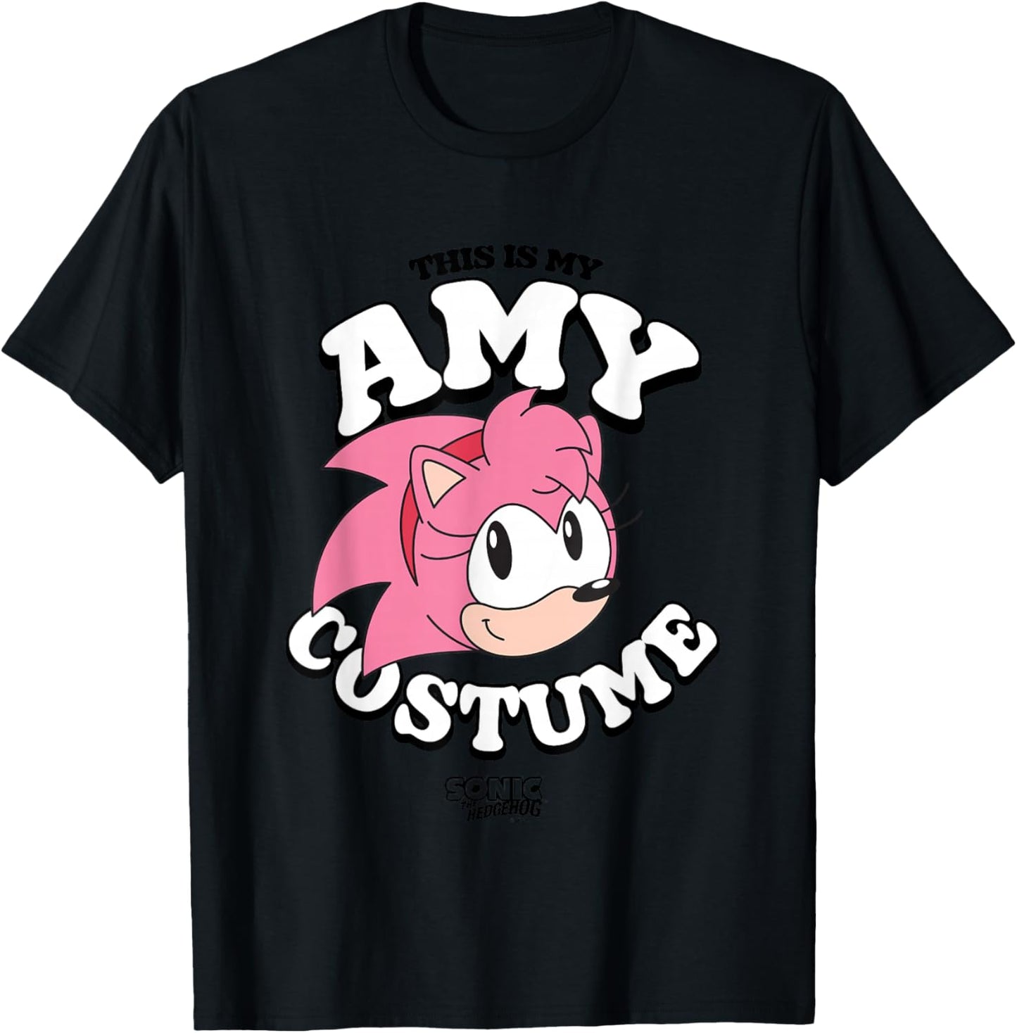 Sonic The Hedgehog Halloween This Is My Amy Retro Costume T-Shirt - T-Shirt | Black