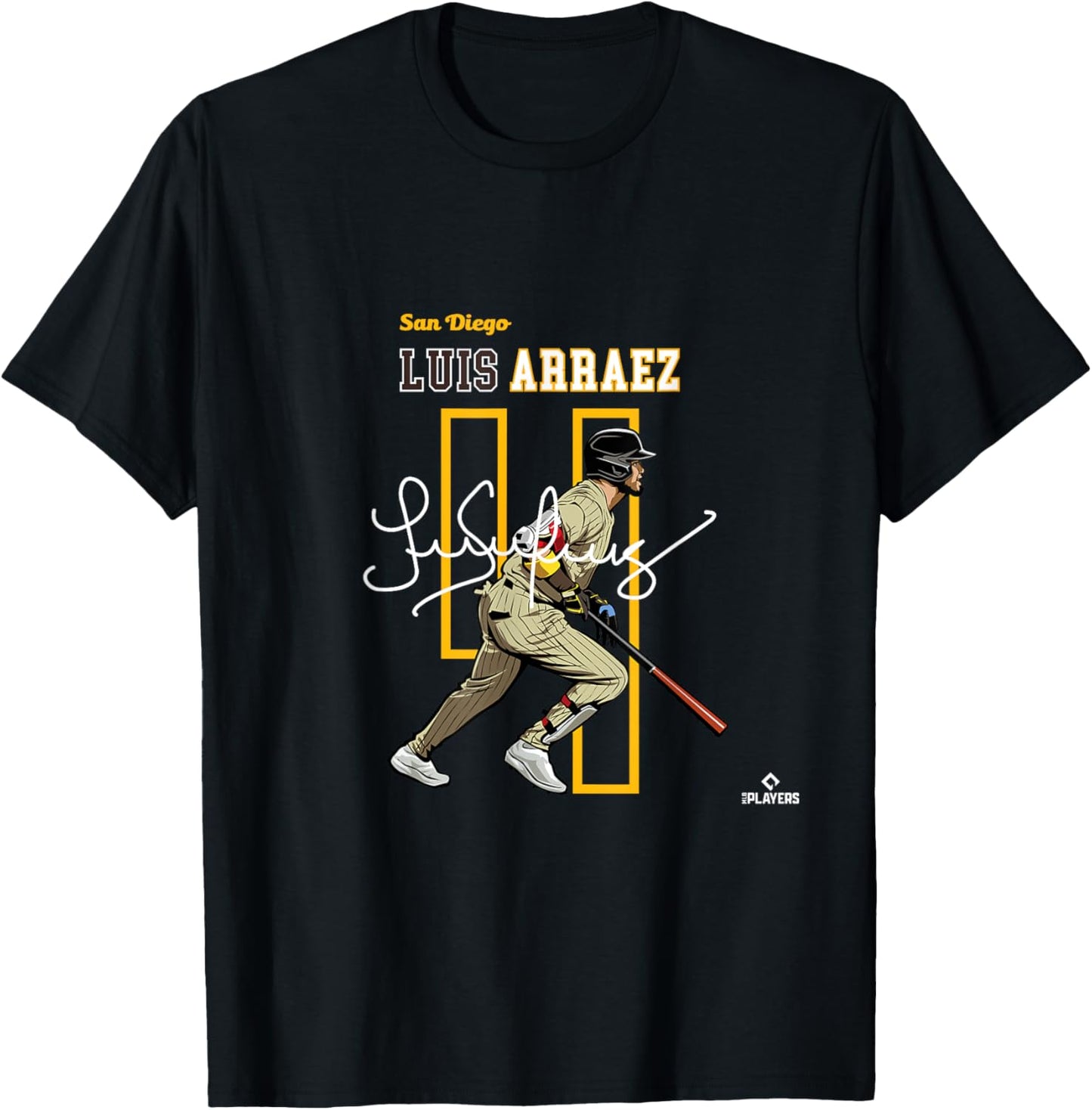 Luis Arraez | San Diego Baseball Players | MLBLAR3005 T-Shirt - T-Shirt | Black