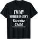 I'm My Mother-in-Law’s Favorite Child Funny in-Law Humor T-Shirt - T-Shirt | Black