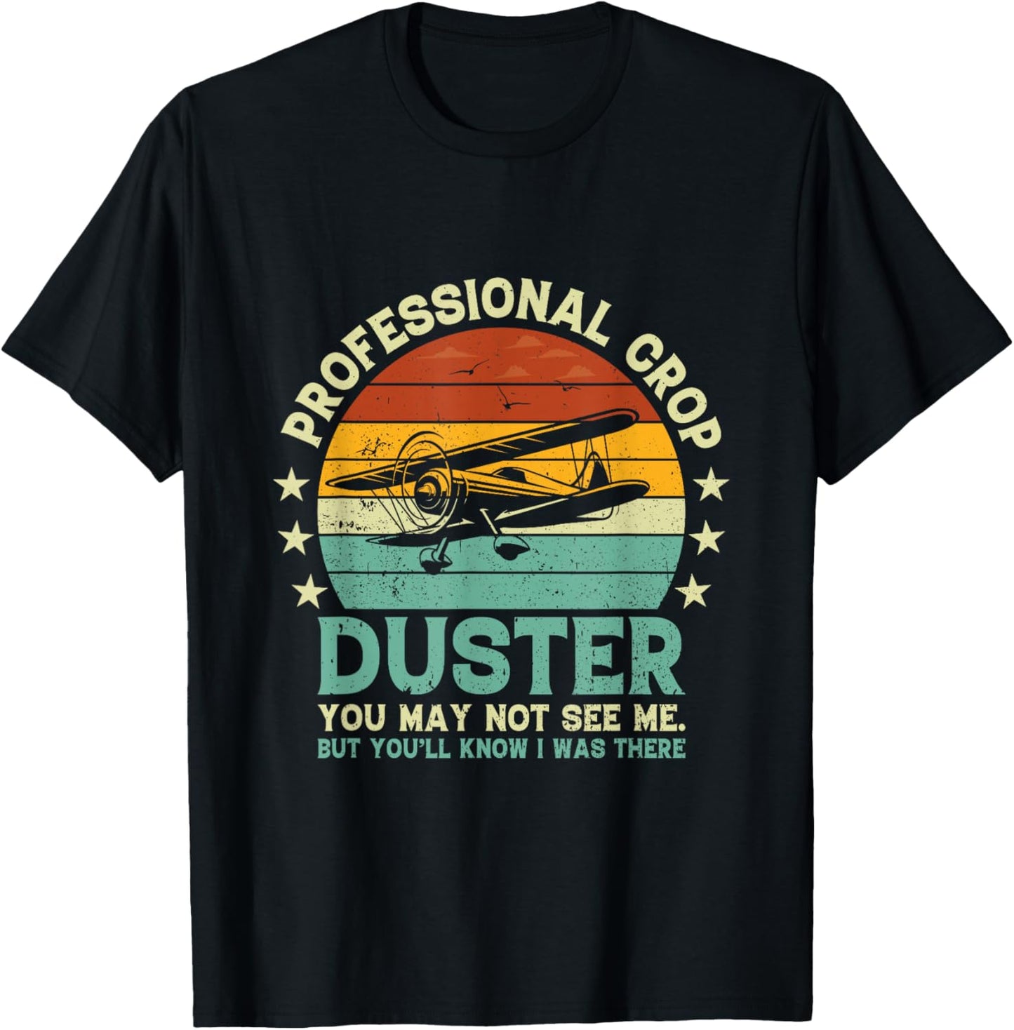 Sarcastic Professional Crop Duster Funny Adult T-Shirt - T-Shirt | Black