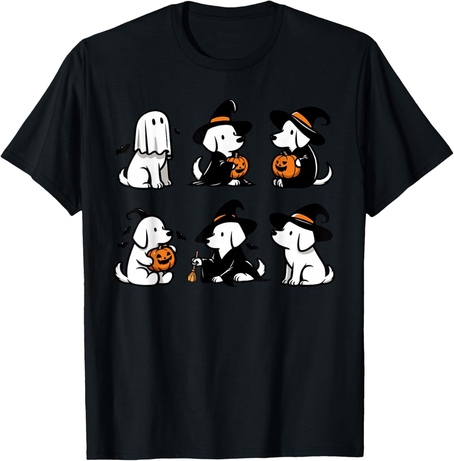 Funny Ghost Dog Funny Halloween Spooky Funny Boo Dog Lover T-Shirt - T-Shirt | Black