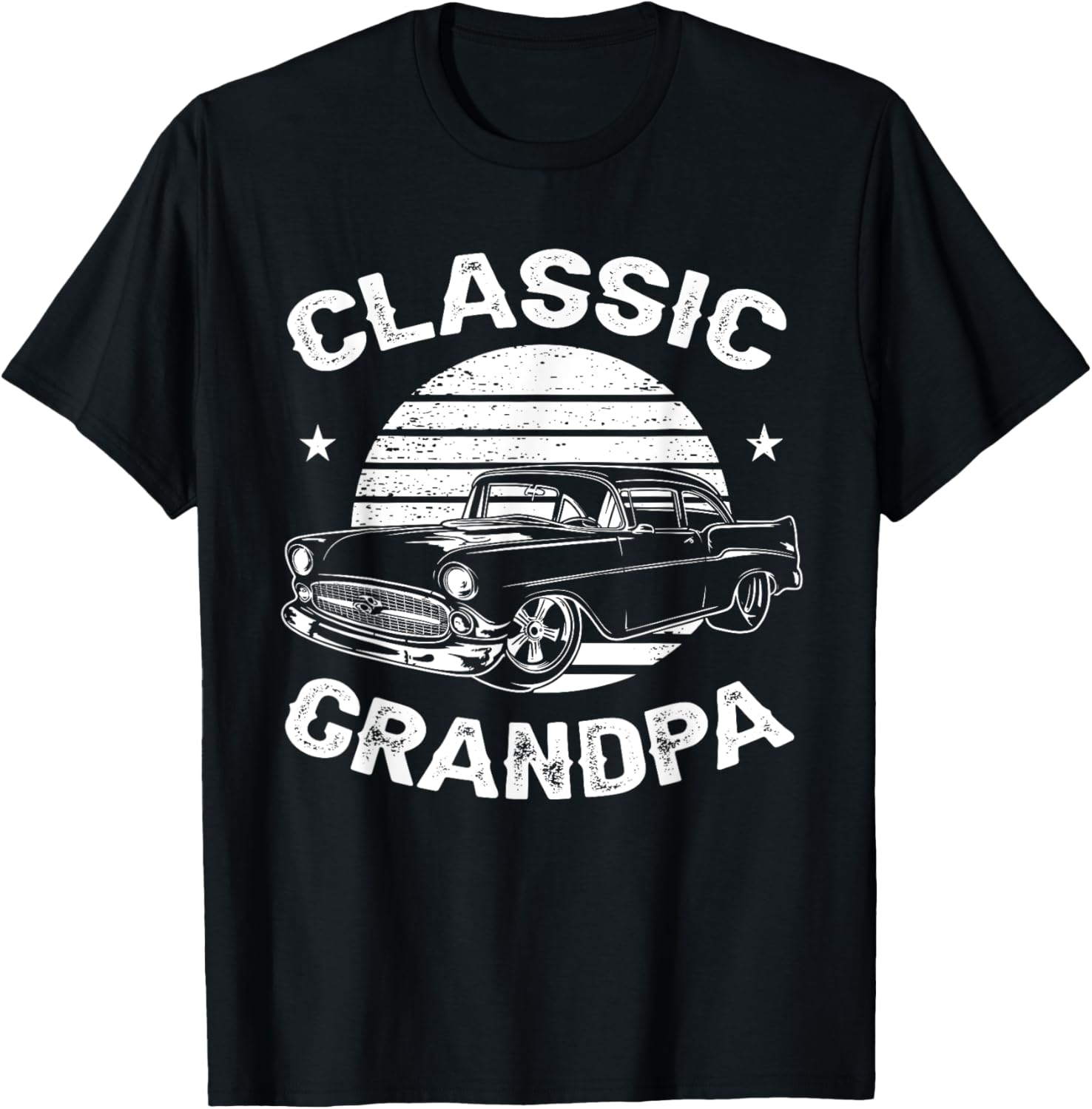 Grandpa Vintage Retro Classic Funny Car Lover Enthusiast T-Shirt - T-Shirt | Black