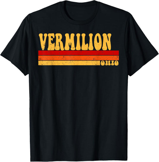 VERMILION Ohio City Vintage Roots Retro Design 70s 80s T-Shirt - T-Shirt | Black