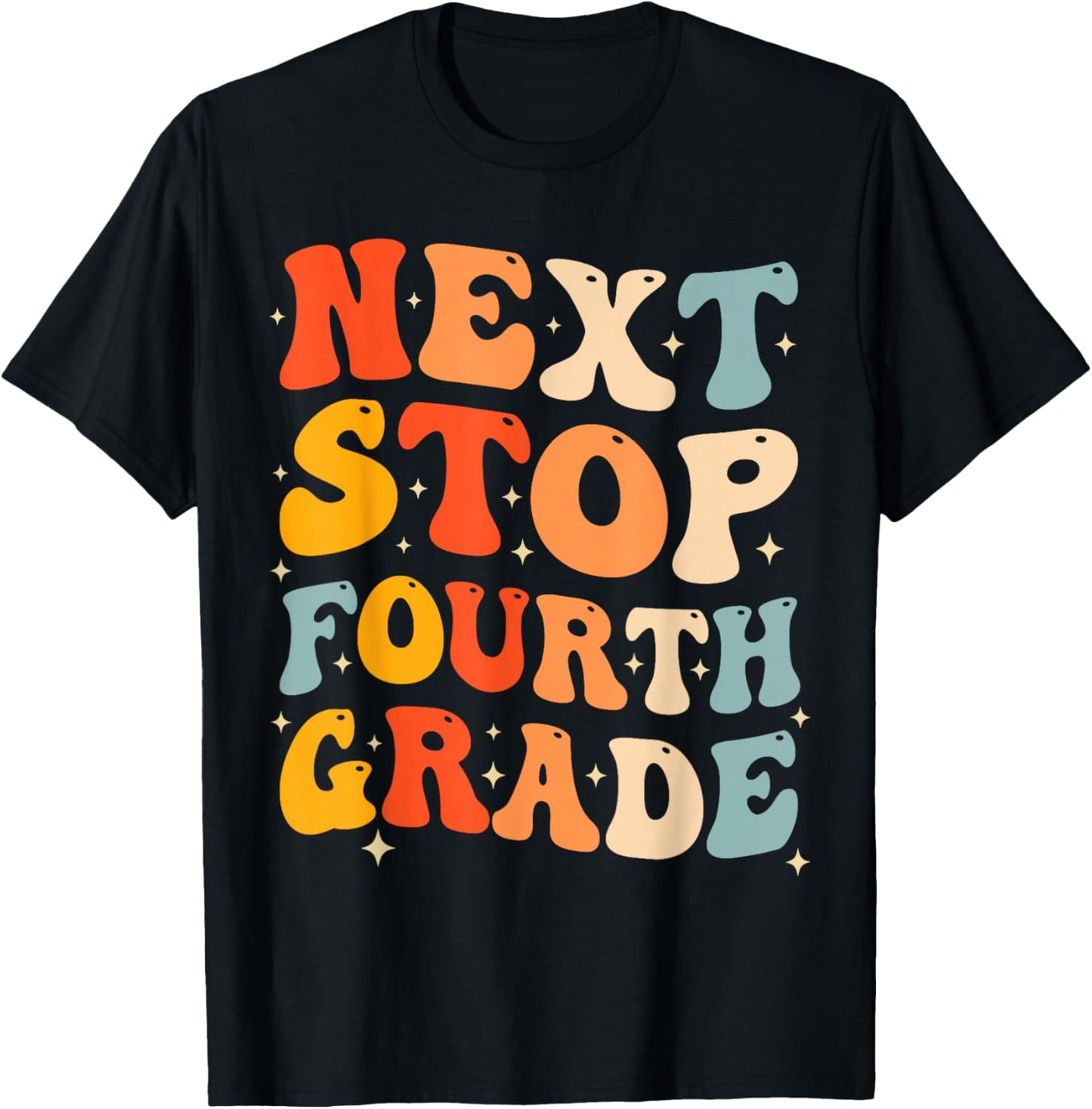 Next Stop Fourth Grade Groovy 3rd Grade Graduation 2026 Kids T-Shirt - T-Shirt | Black