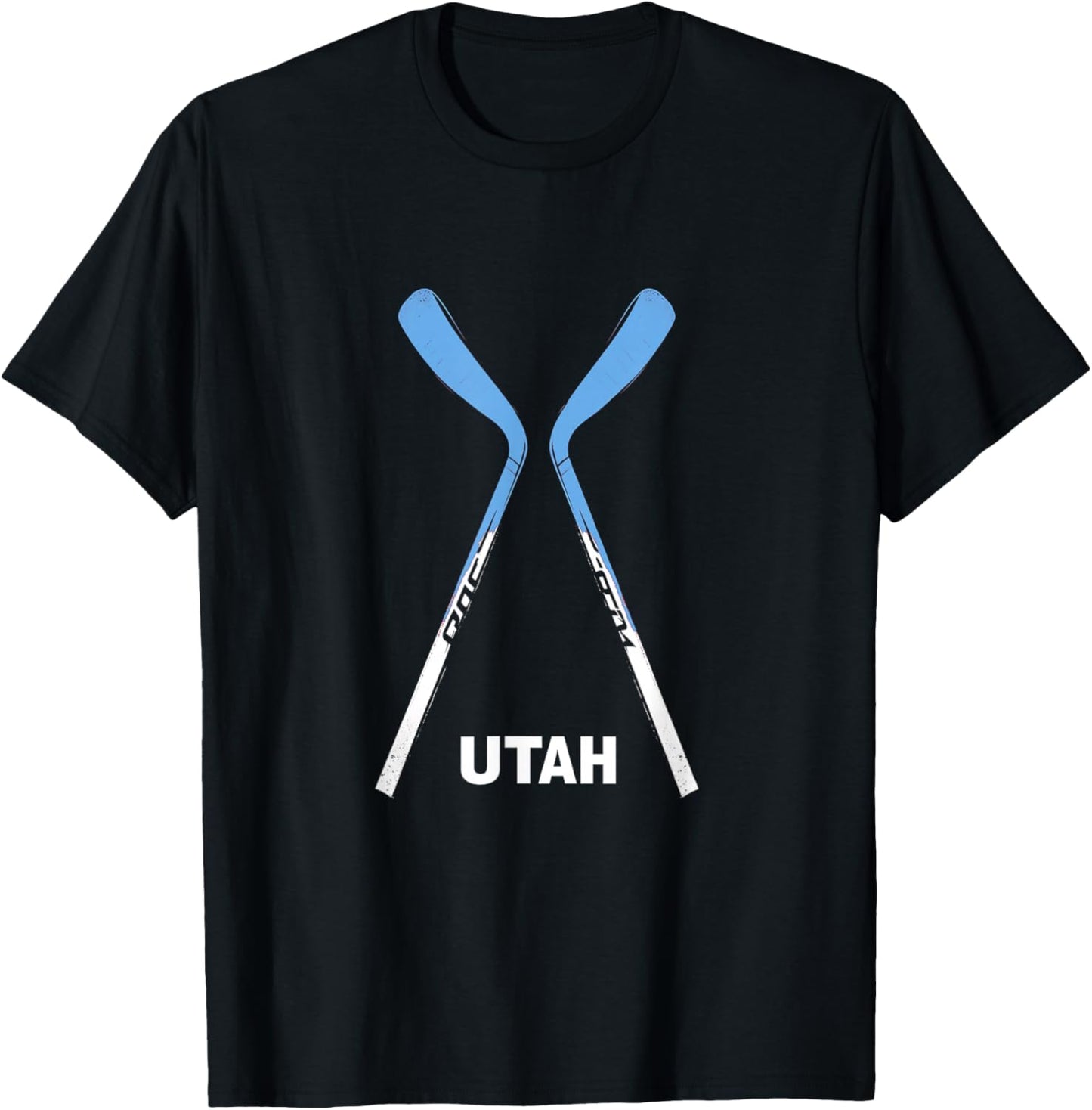 Utah Hockey Sticks T-Shirt - T-Shirt | Black