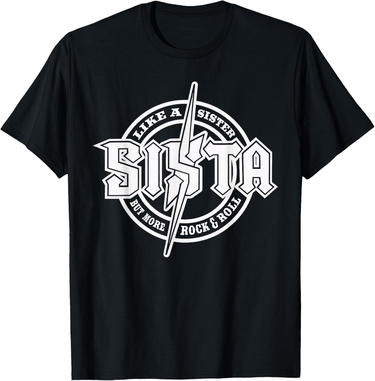 Hard Rock Sister - Sister Lightning Bolt T-Shirt - T-Shirt | Black