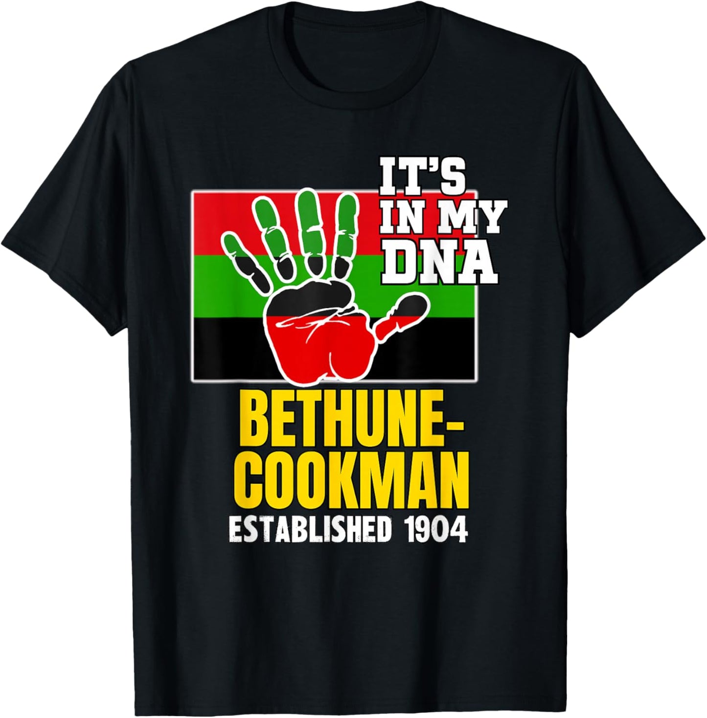 Bethune–Cookman, BSU, Red, Black and Green HBCU T-Shirt - T-Shirt | Black