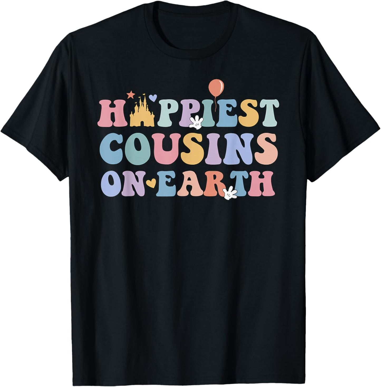 Happiest Cousins On Earth, Christmas Party, Matching Family T-Shirt - T-Shirt | Black