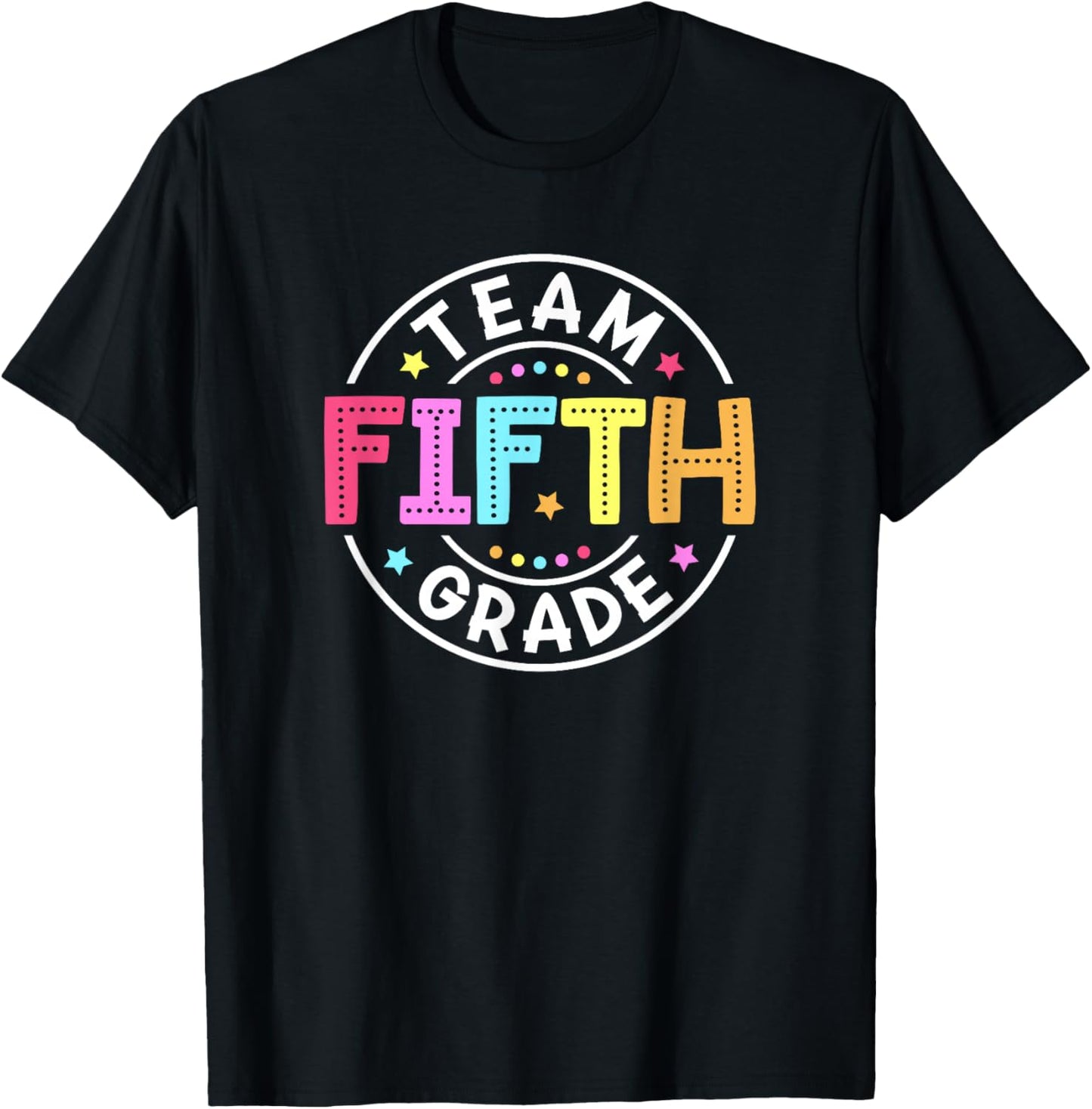 Team Fifth Grade Teacher Back To School 5th Grade Squad Kids T-Shirt - T-Shirt | Black