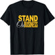 University Varsity-Gold Color Stand On Business Yellow T-Shirt - T-Shirt | Black