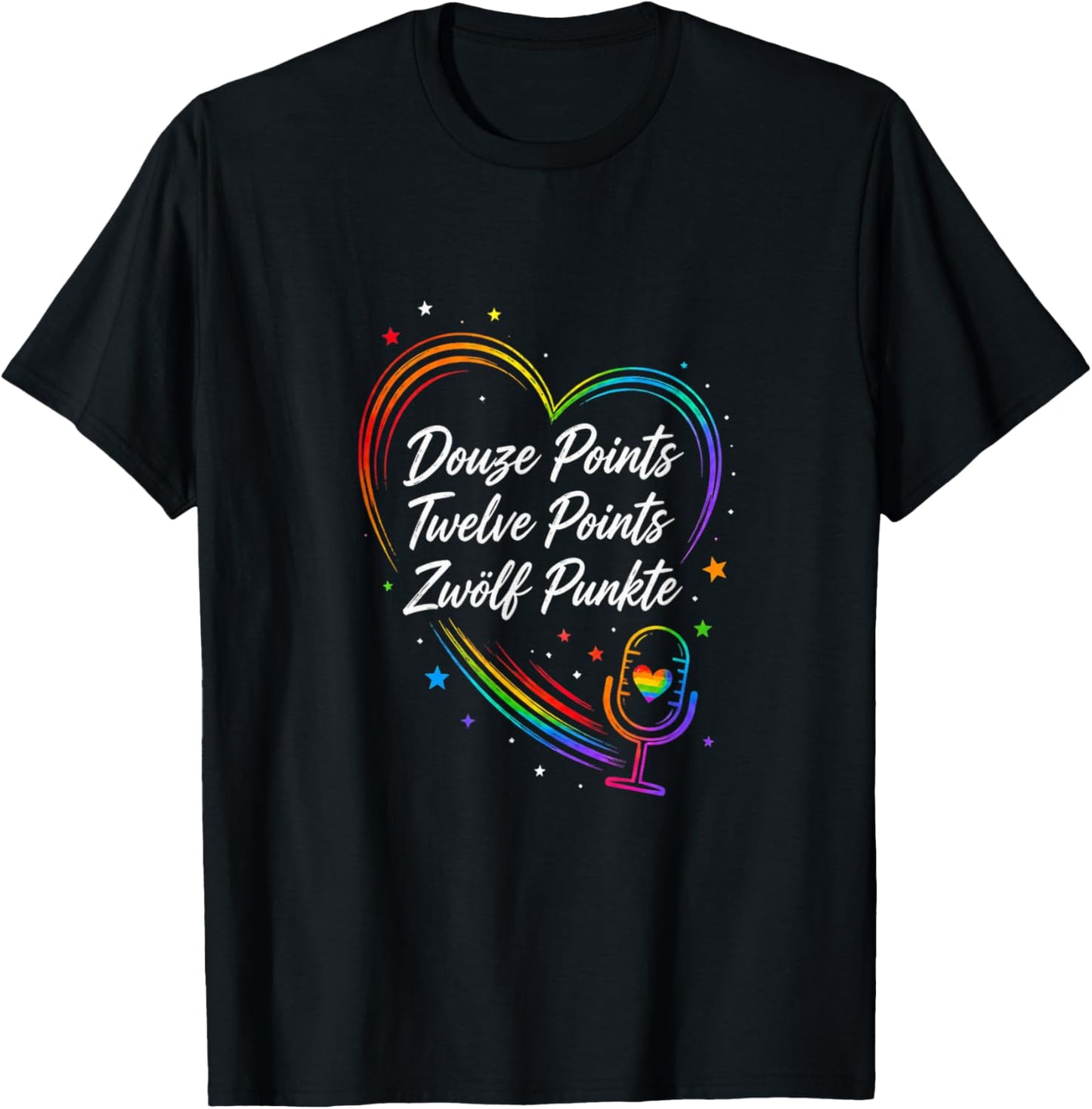 Douze Points - Devise du Concours de Chanson Grand Prix T-Shirt - T-Shirt | Black