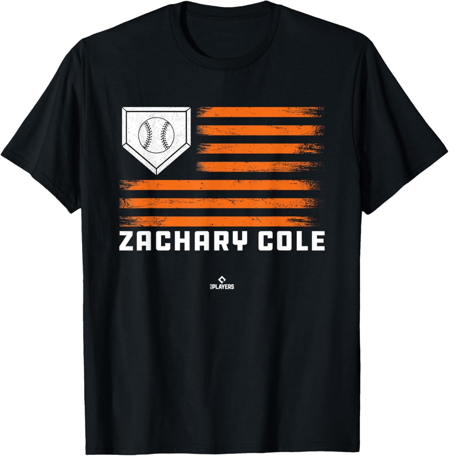 Vintage Flag Gameday Zachary Cole Prospect Baseball Fan Gear T-Shirt - T-Shirt | Black