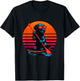 Retro Dog with Paddle Board Paddleboarder T-Shirt - T-Shirt | Black