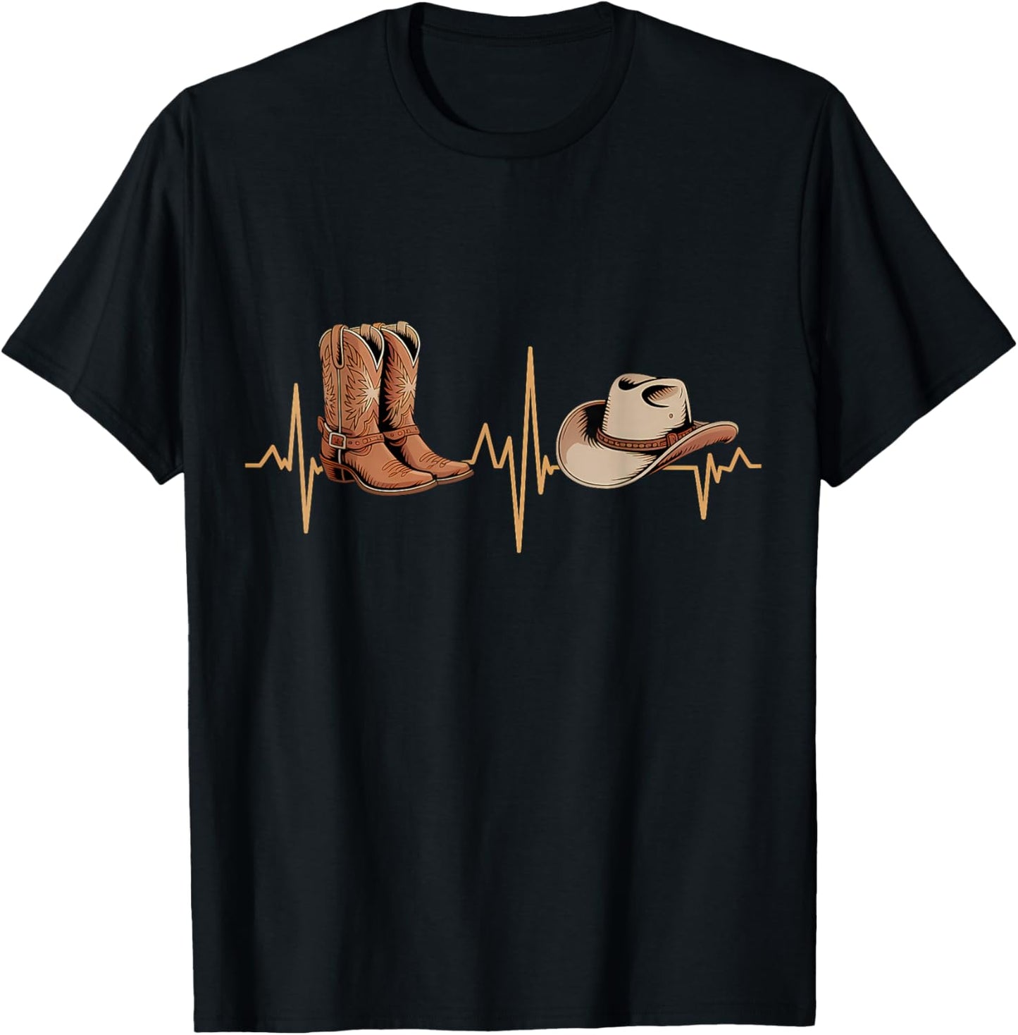 Line Dance Herzschlag EKG Line Dancing T-Shirt - T-Shirt | Black