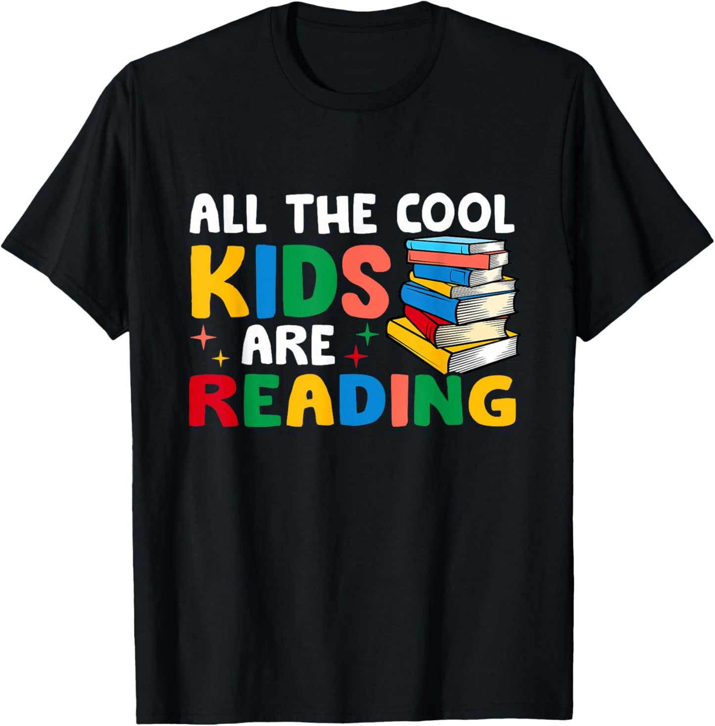 All The-Cool Kids Are Reading Teacher Book Lover Librarian T-Shirt - T-Shirt | Black