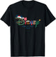 Disney Festive Fill Logo Christmas Holiday Family Trip 2024 T-Shirt - T-Shirt | Black