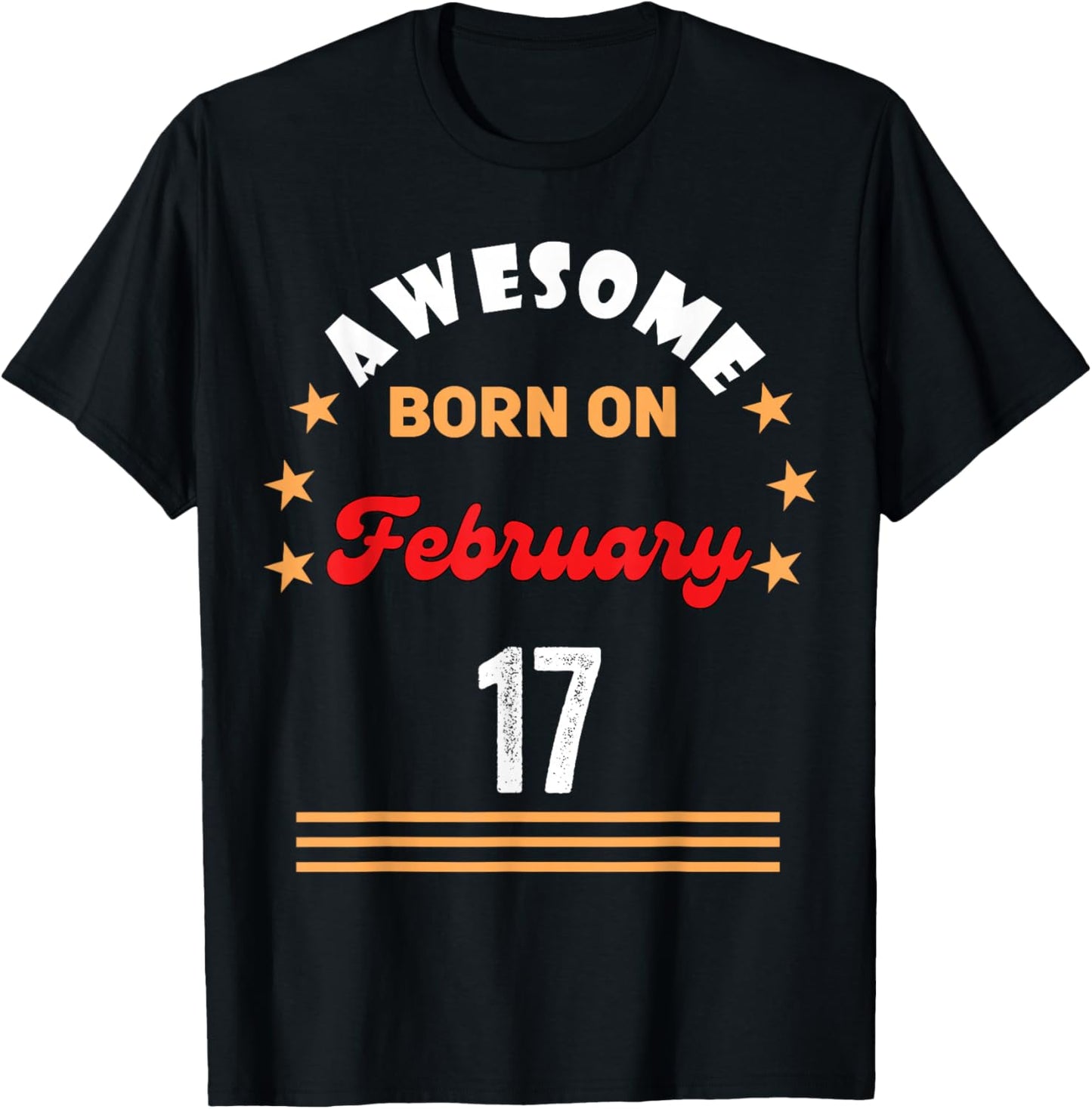 17 février Anniversaire génial né Le 17 février Vintage T-Shirt - T-Shirt | Black