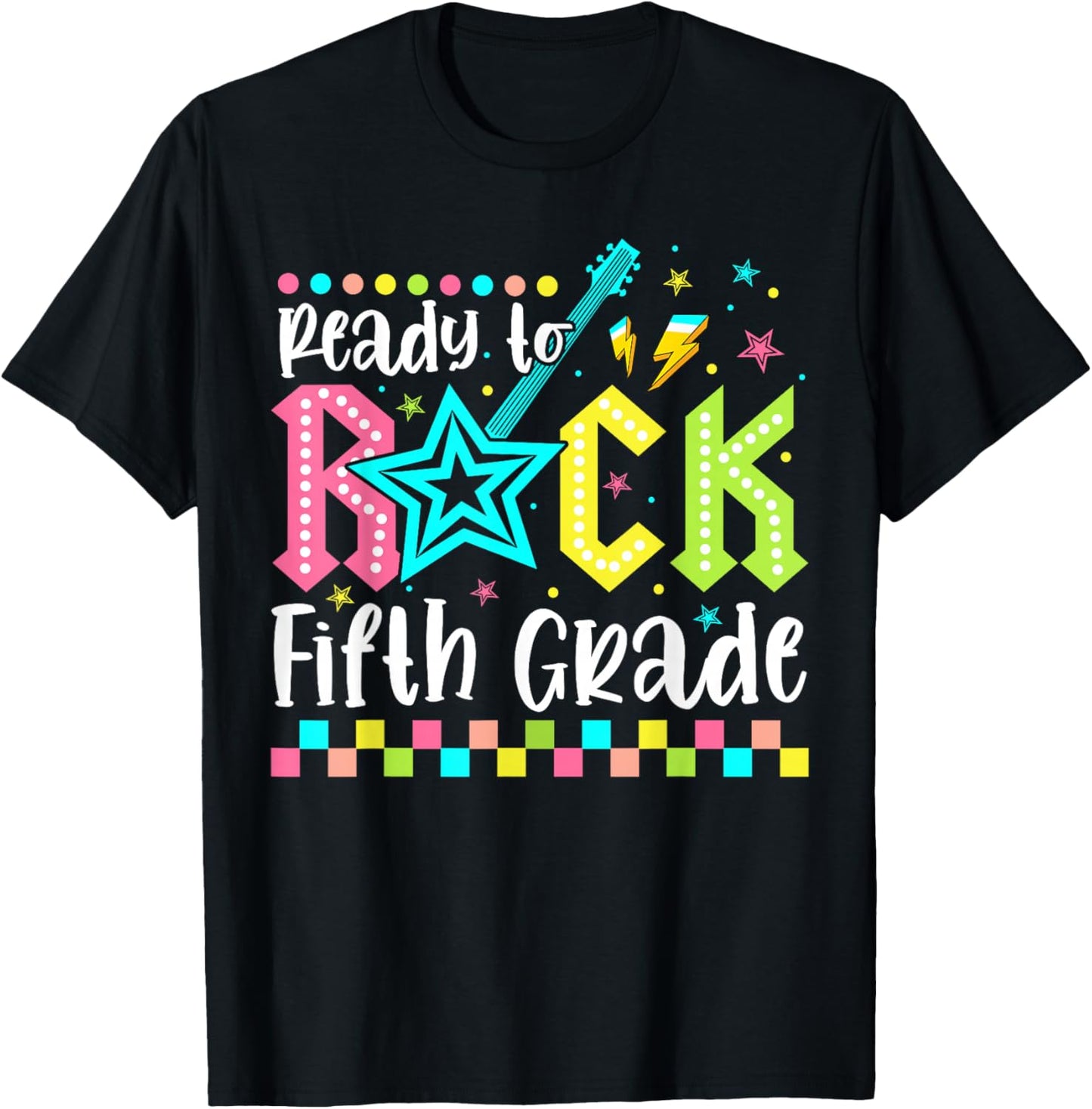 Ready To Rock Fifth Grade Back To School 5th Grade Boys Kids T-Shirt - T-Shirt | Black