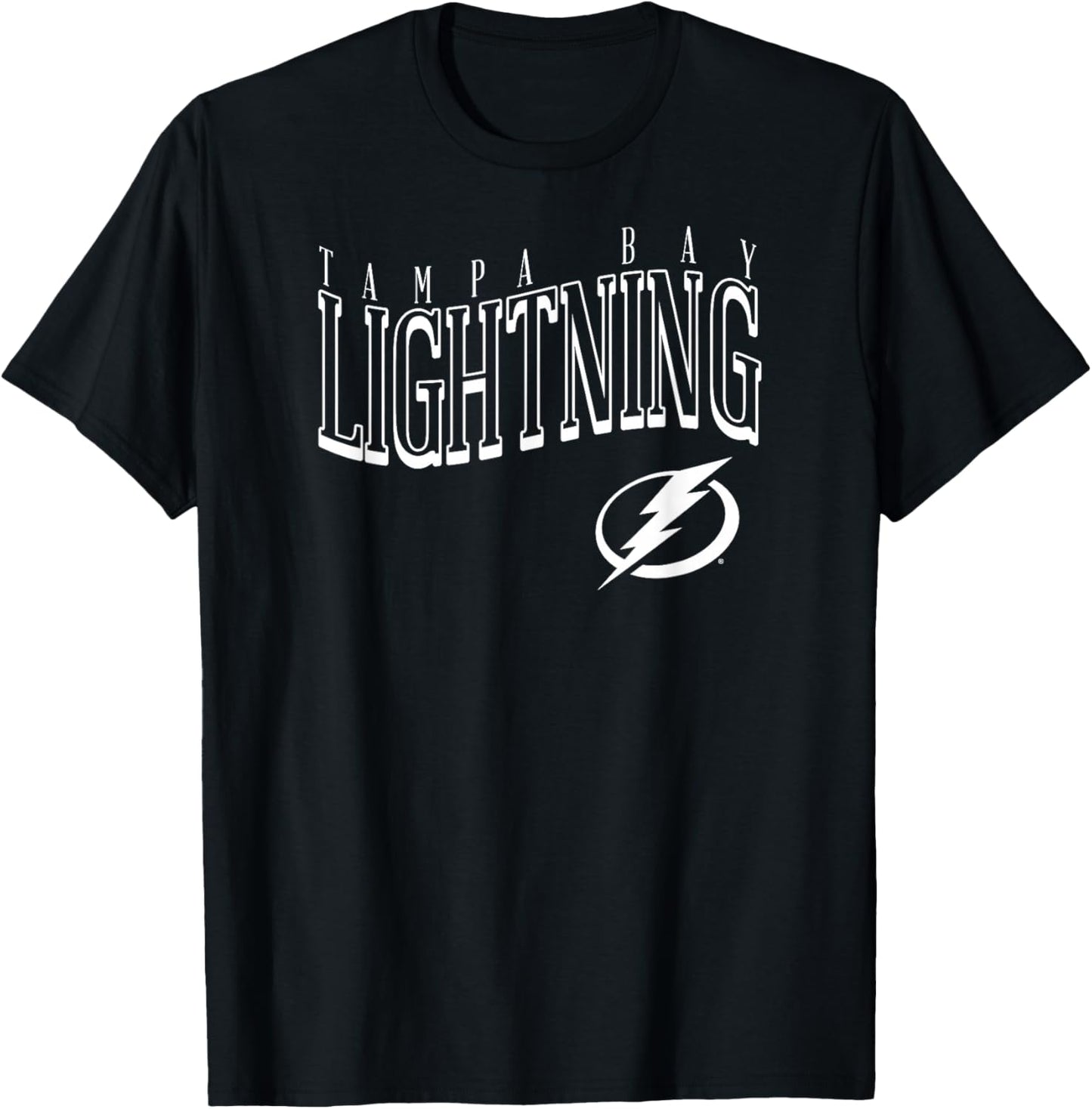 Tampa Bay Lightning Wave Blue NHL Officially Licensed T-Shirt - T-Shirt | Black