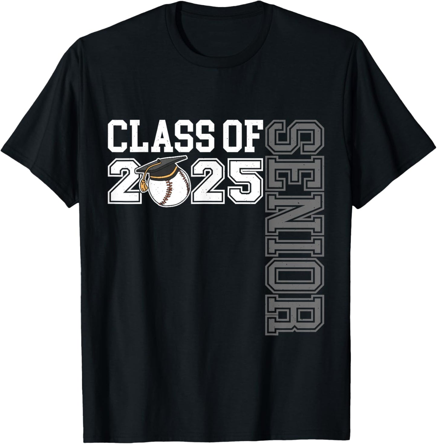 Class Of 2025 Baseball Senior Night T-Shirt - T-Shirt | Black