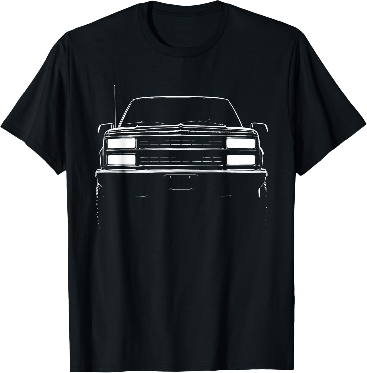 88-98 CK Truck GMT400 Front Grill Silhouette OBS T-Shirt - T-Shirt | Black