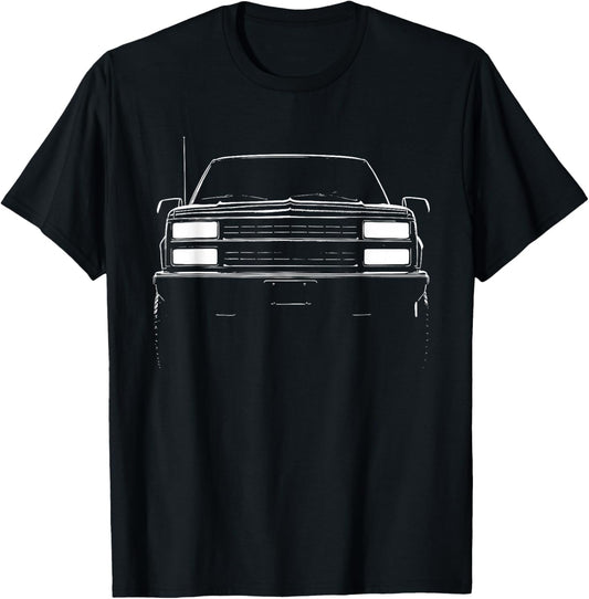 88-98 CK Truck GMT400 Front Grill Silhouette OBS T-Shirt - T-Shirt | Black