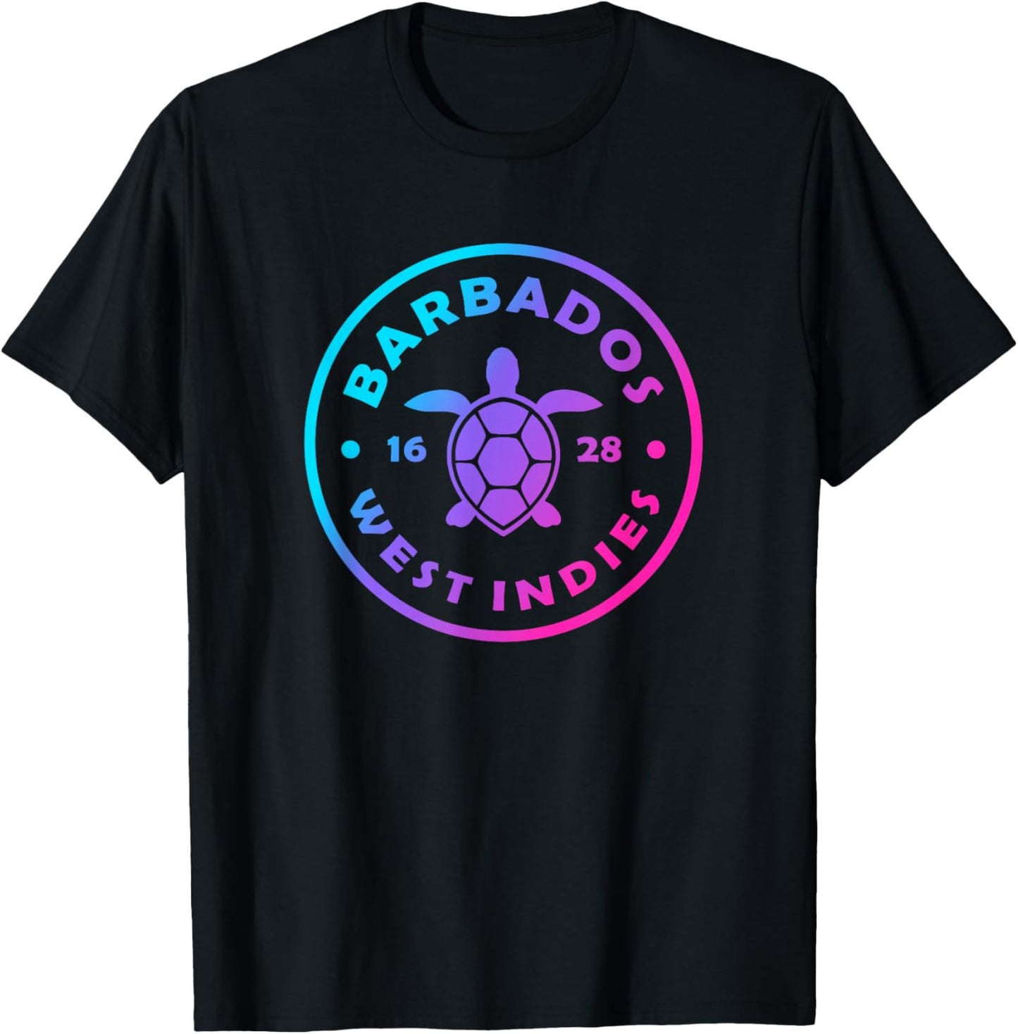 Barbados Sea Turtle Tie Dye Beach Vacation T-Shirt - T-Shirt | Black