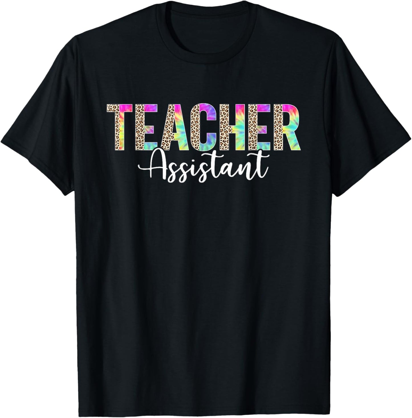 Teacher Assistant Appreciation Back To School Leopard T-Shirt - T-Shirt | Black