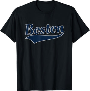 Boston - Throwback Design - Classic T-Shirt - T-Shirt | Black