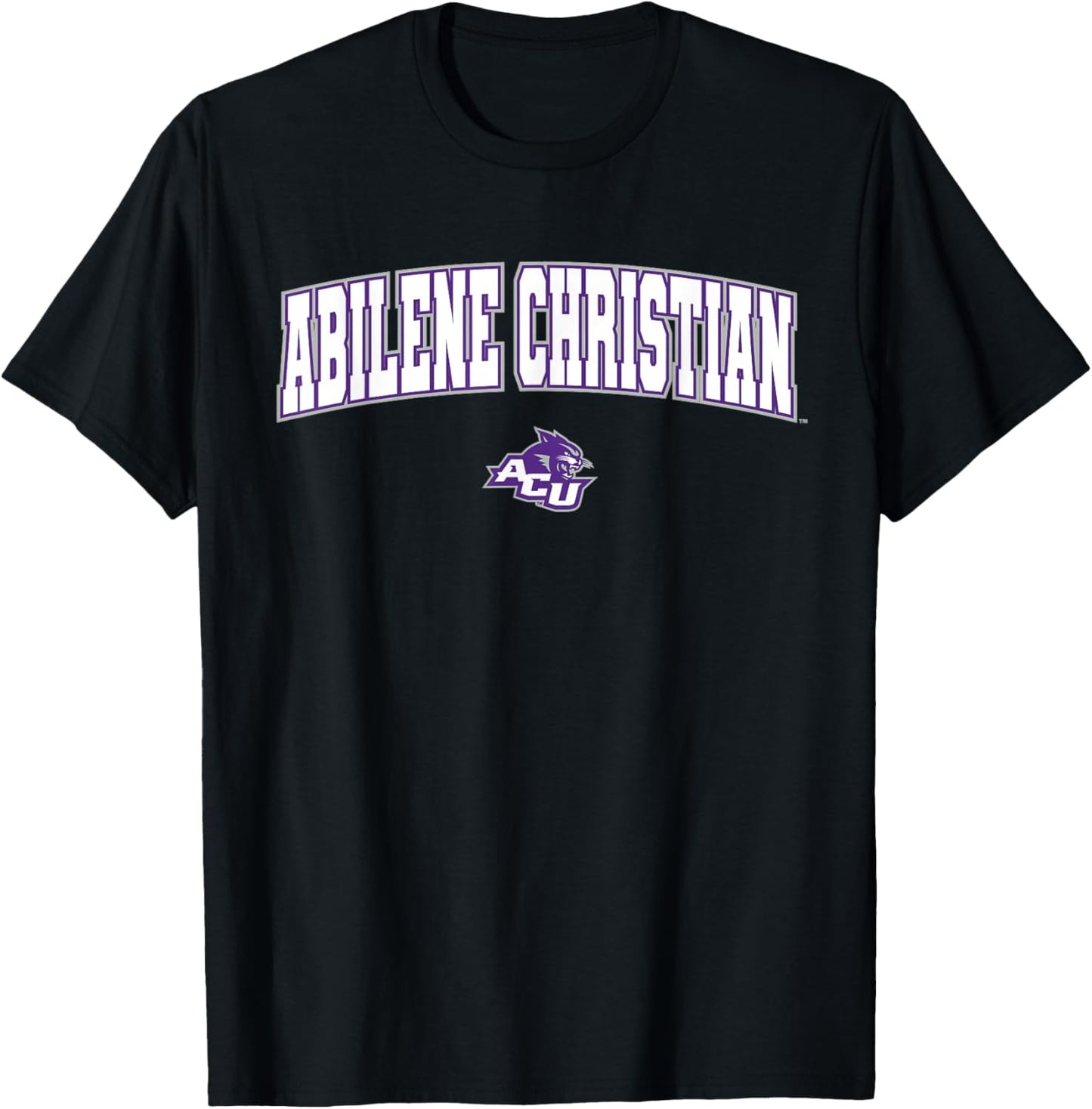 Abilene Christian University Wildcats Arch Logo T-Shirt - T-Shirt | Black