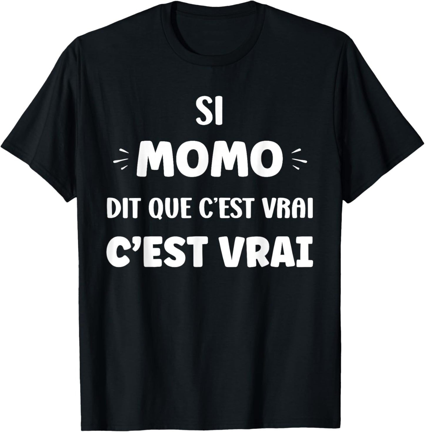 Humorous Si Momo Says That It's True First Name Humor Momo T-Shirt - T-Shirt | Black